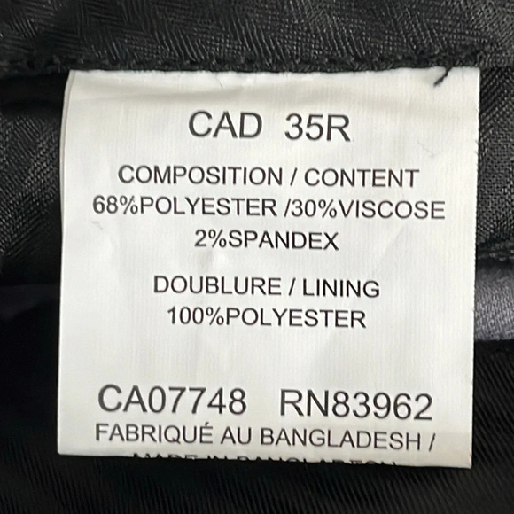 Soul of London Flat Front Unhemmed Dress Pants in Gray - NWOT - Size  35R - Picture 5 of 6